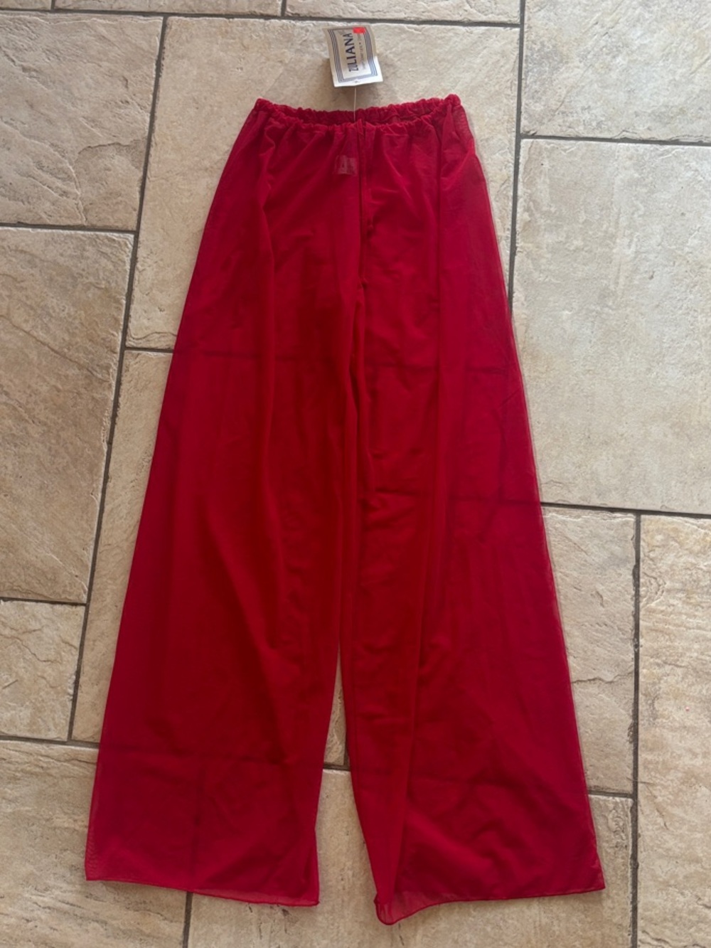 Zuliana Red Wide-Leg Bottoms